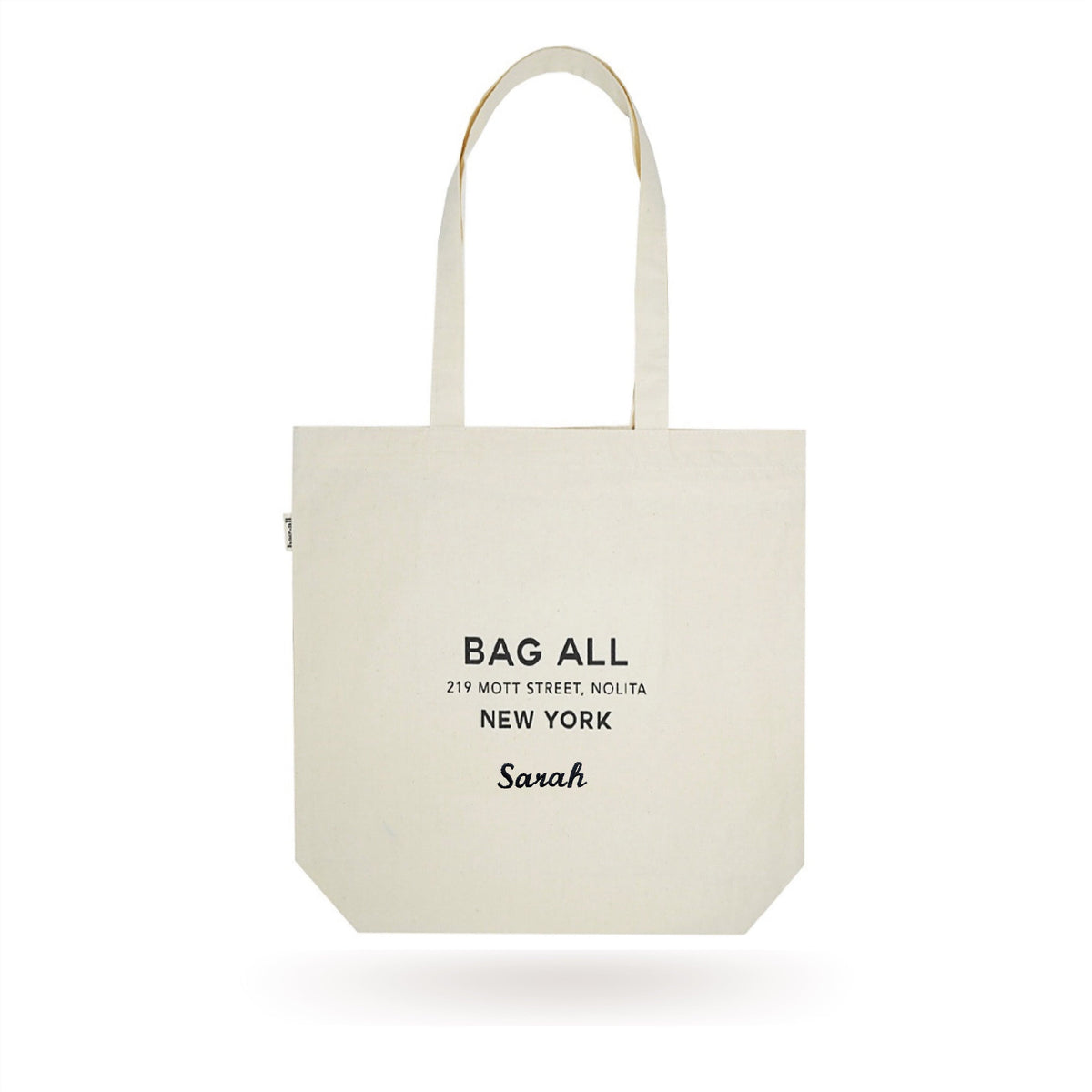 New York City Tote with Zipper and Inside Pocket – Cream
