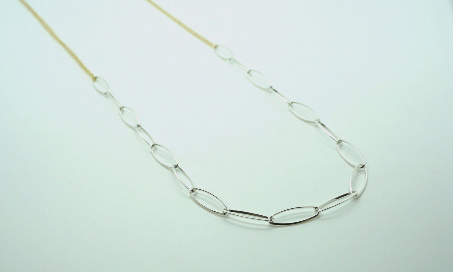 sterling silver and gold fill chain necklace