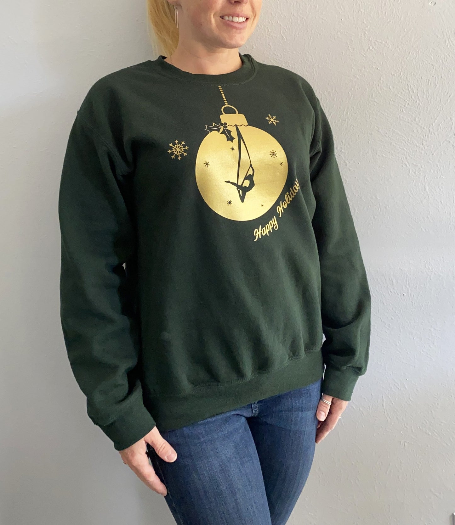 Green Aerialist Ornament Holiday Shirt