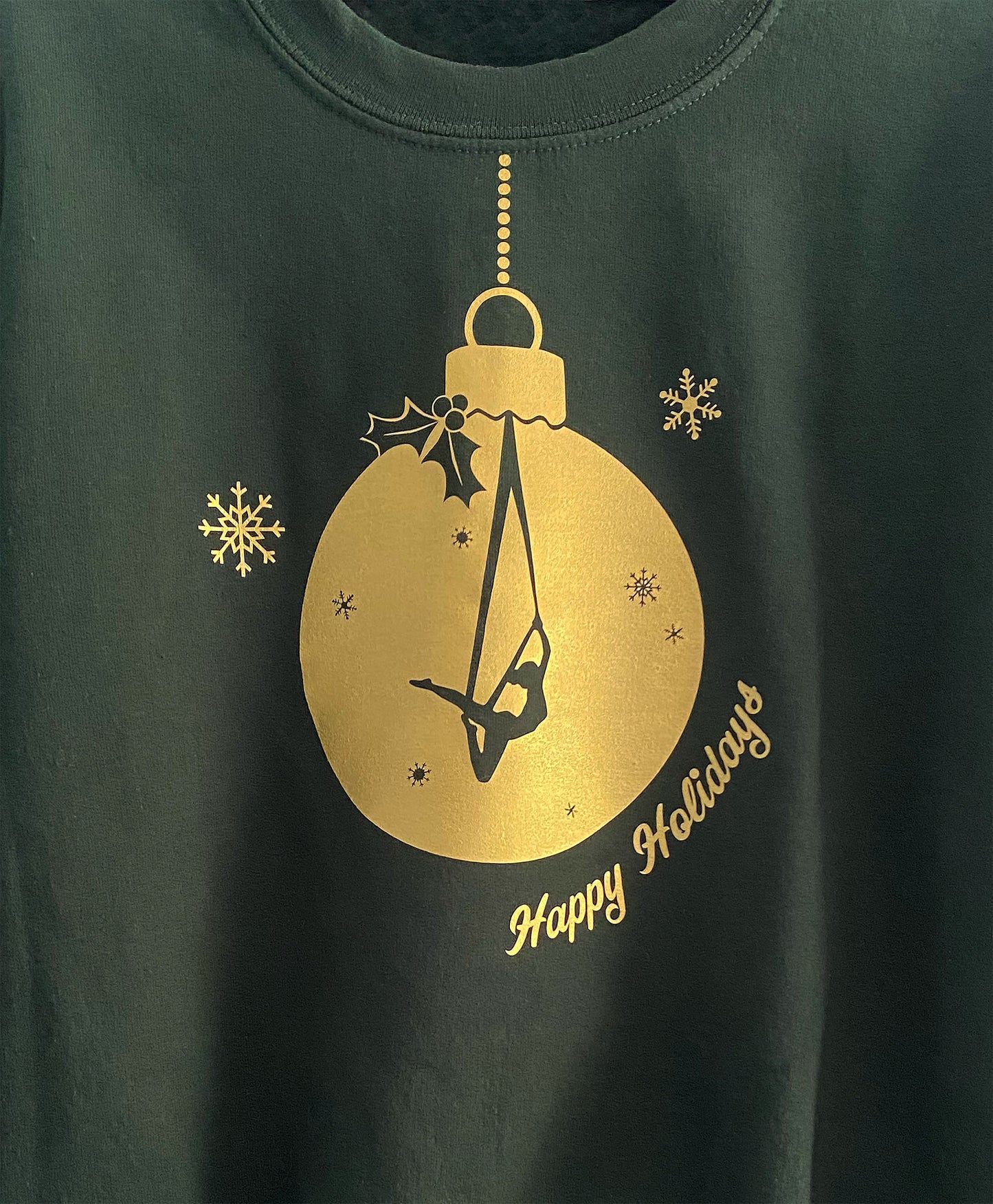 Gold and Green Aerial Ornament