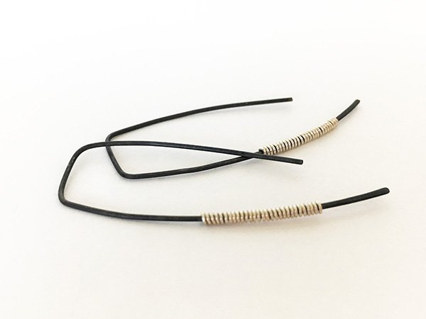 Minimalist Black & Silver Earrings