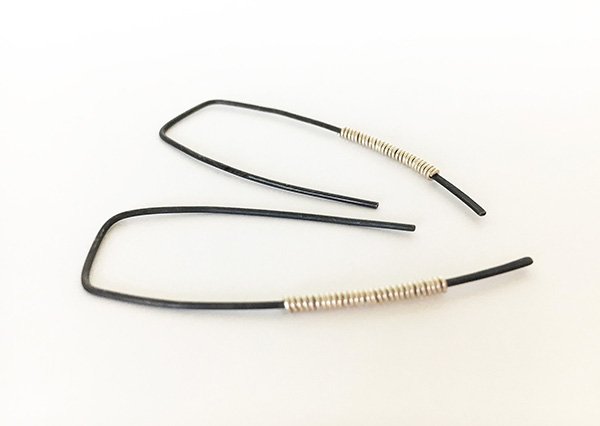 Minimalist Black & Silver Earrings