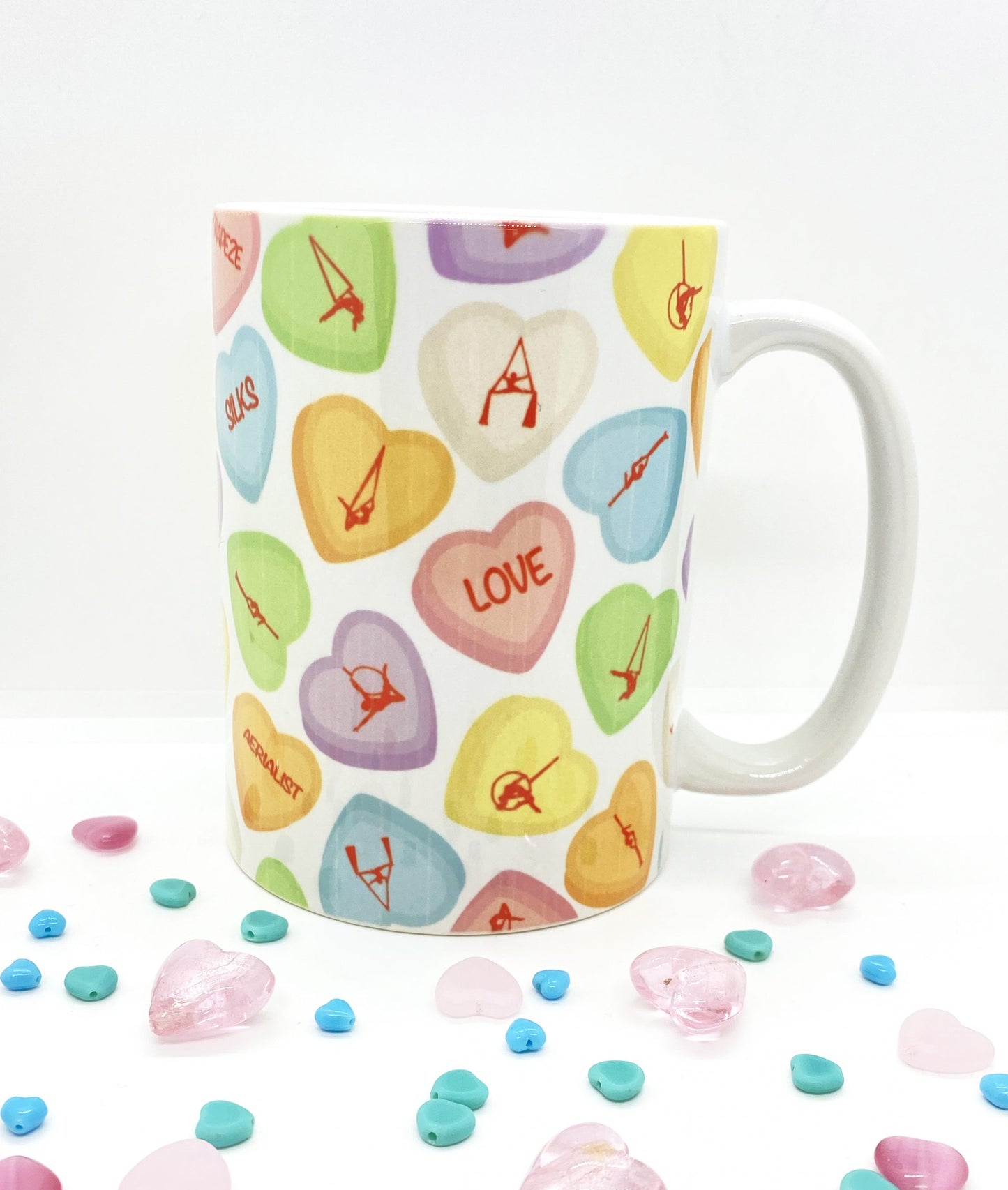 Candy Hearts Aerialist Mug