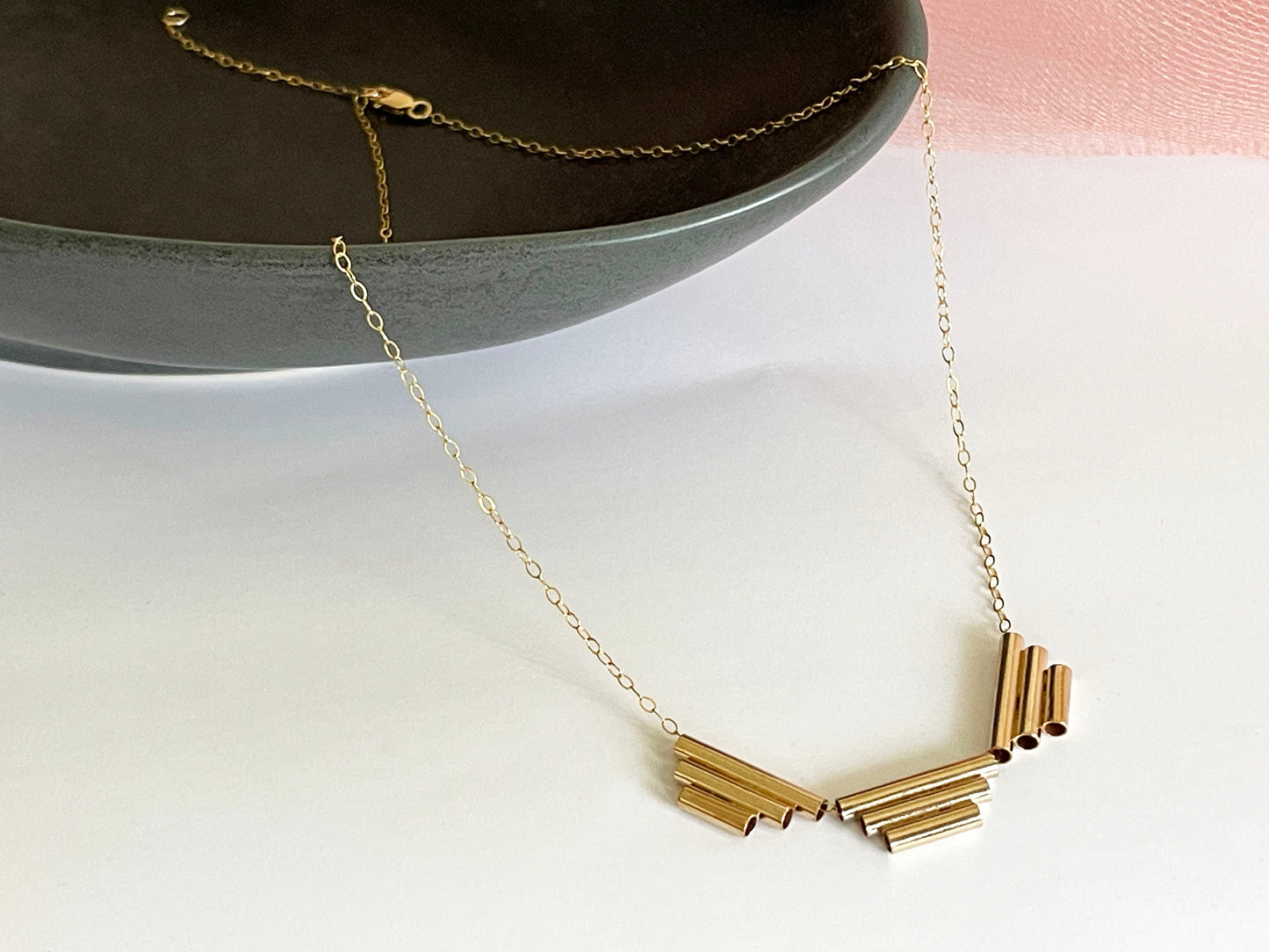 Gold Art Deco Statement Necklace