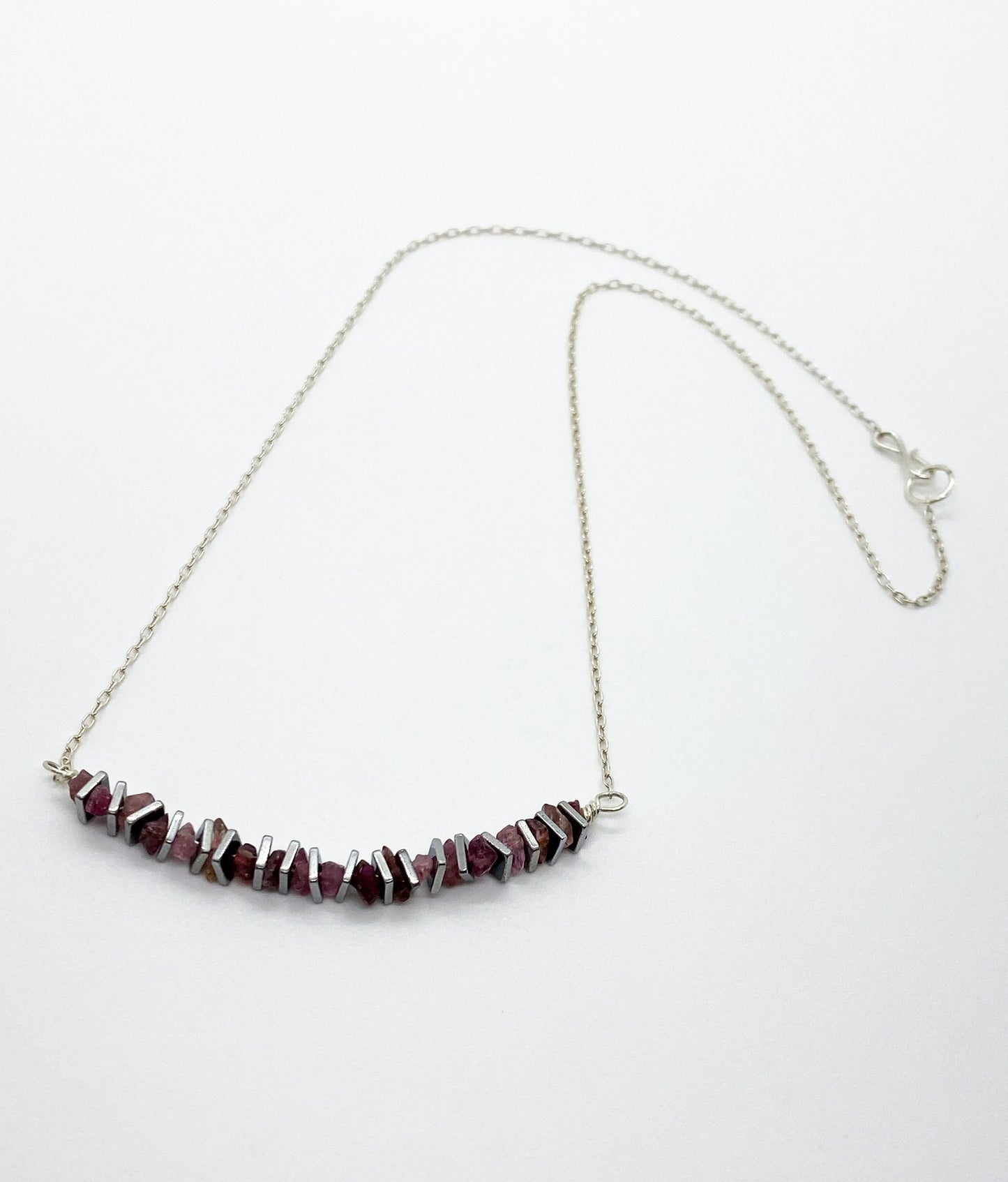 Pink Tourmaline Chakra necklace