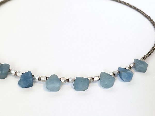 Raw Aquamarine Necklace