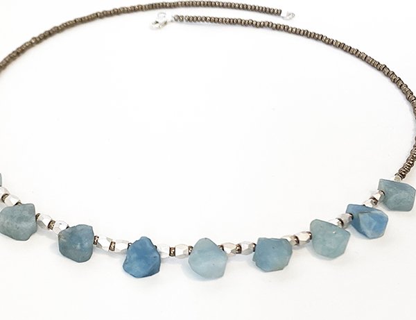 Raw Aquamarine Necklace