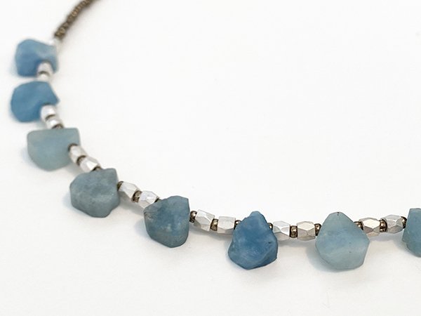 Raw Aquamarine Necklace