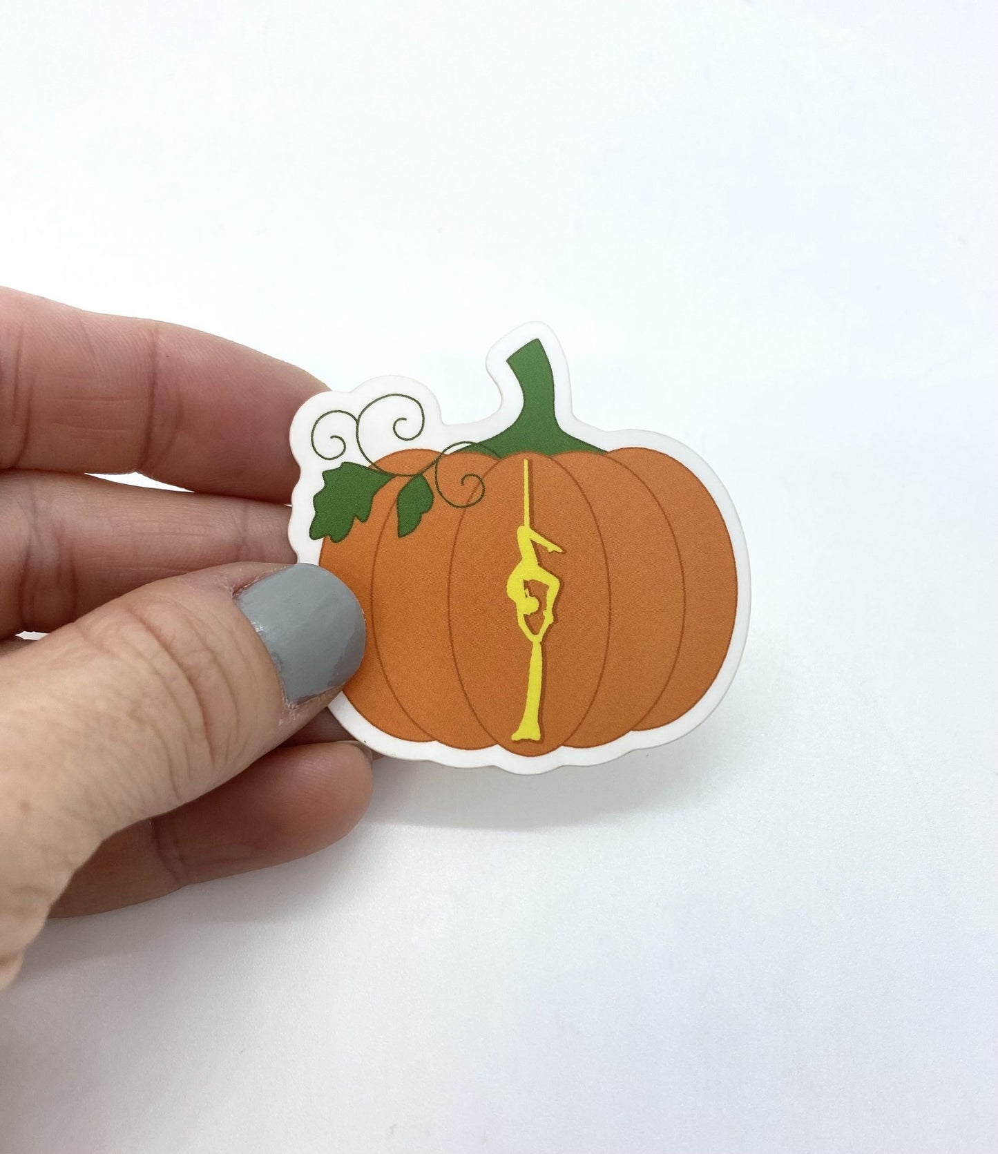 Aerial Silks Pumpkin Sticker