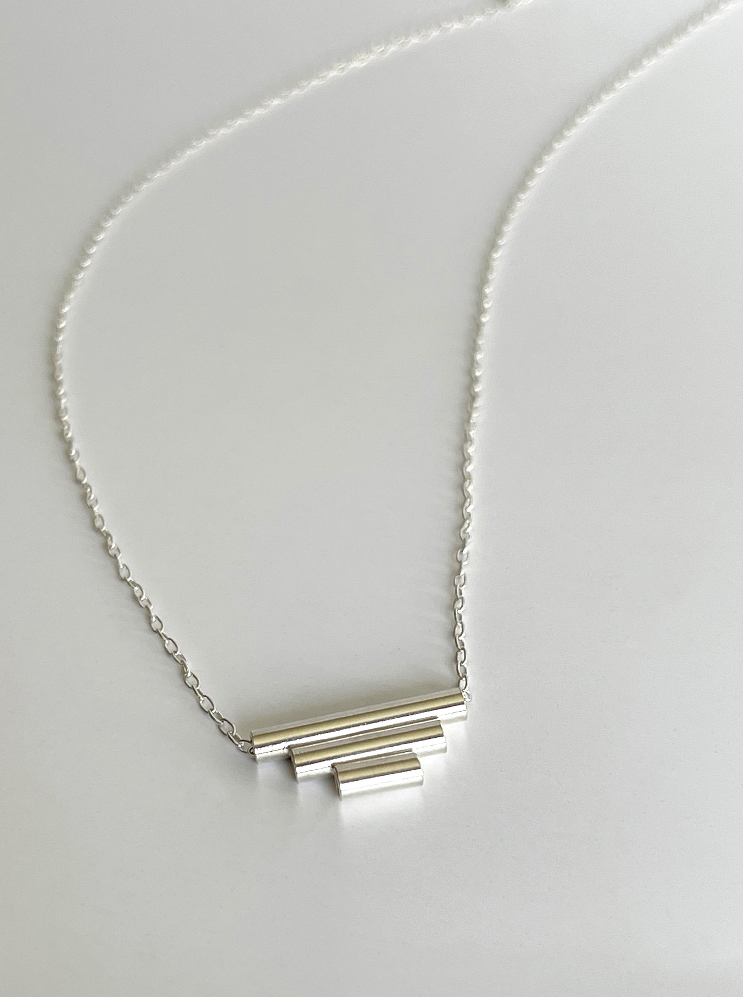 Sterling Silver Art Deco Pendant Necklace