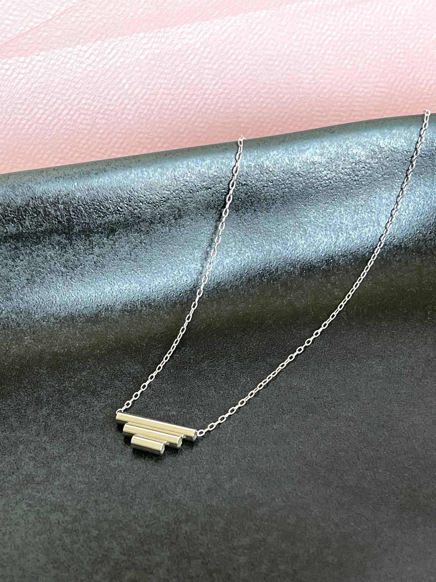 Sterling Silver Art Deco Pendant Necklace