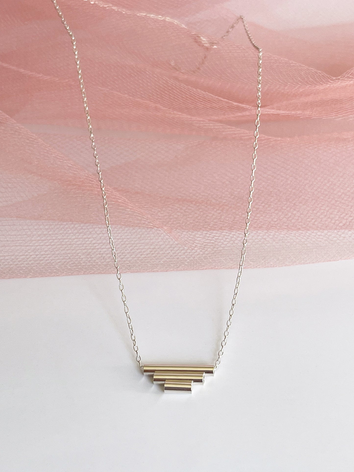 Sterling Silver Art Deco Pendant Necklace