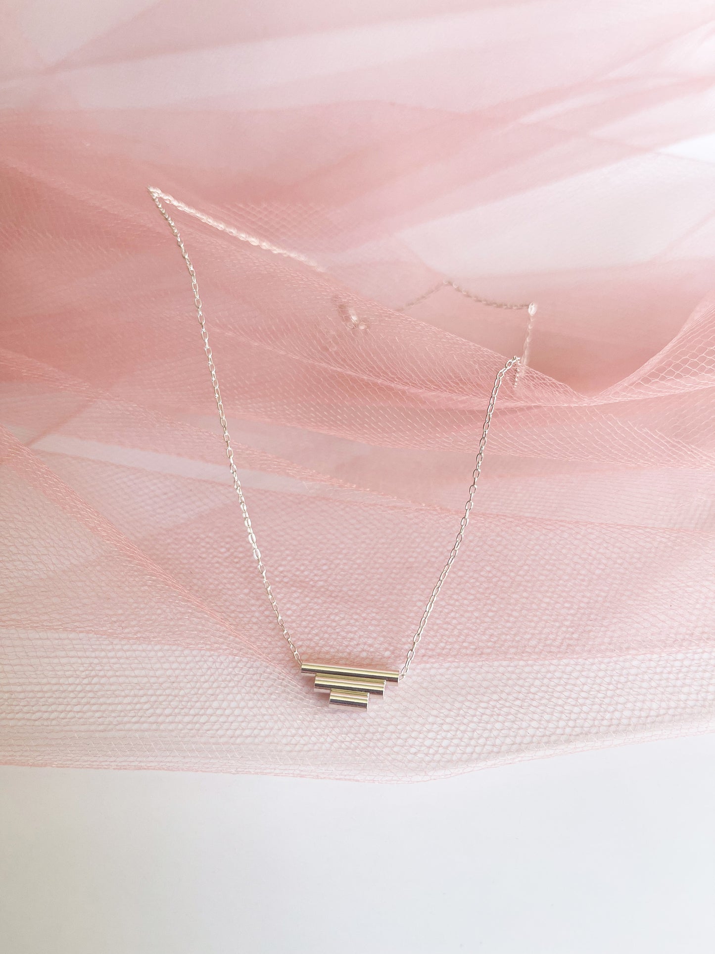 Sterling Silver Art Deco Pendant Necklace