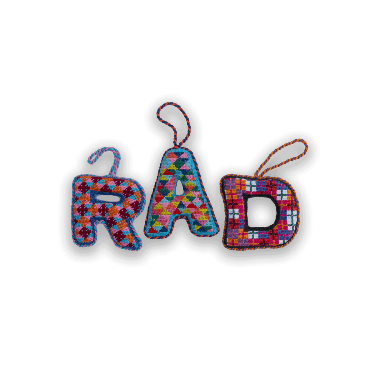 Needlepoint Monogram Ornament - R