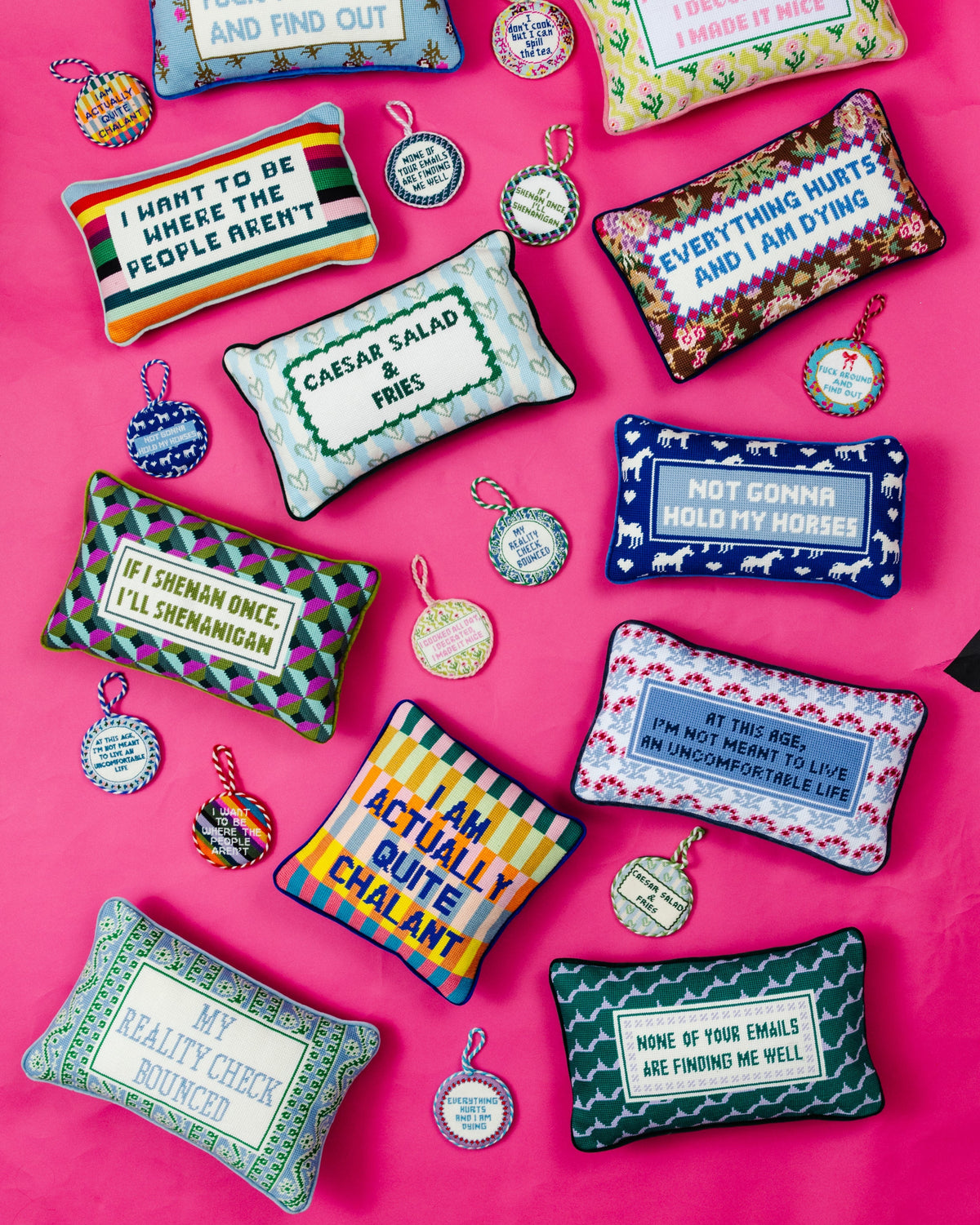 Emails Finding Me Needlepoint Pillow