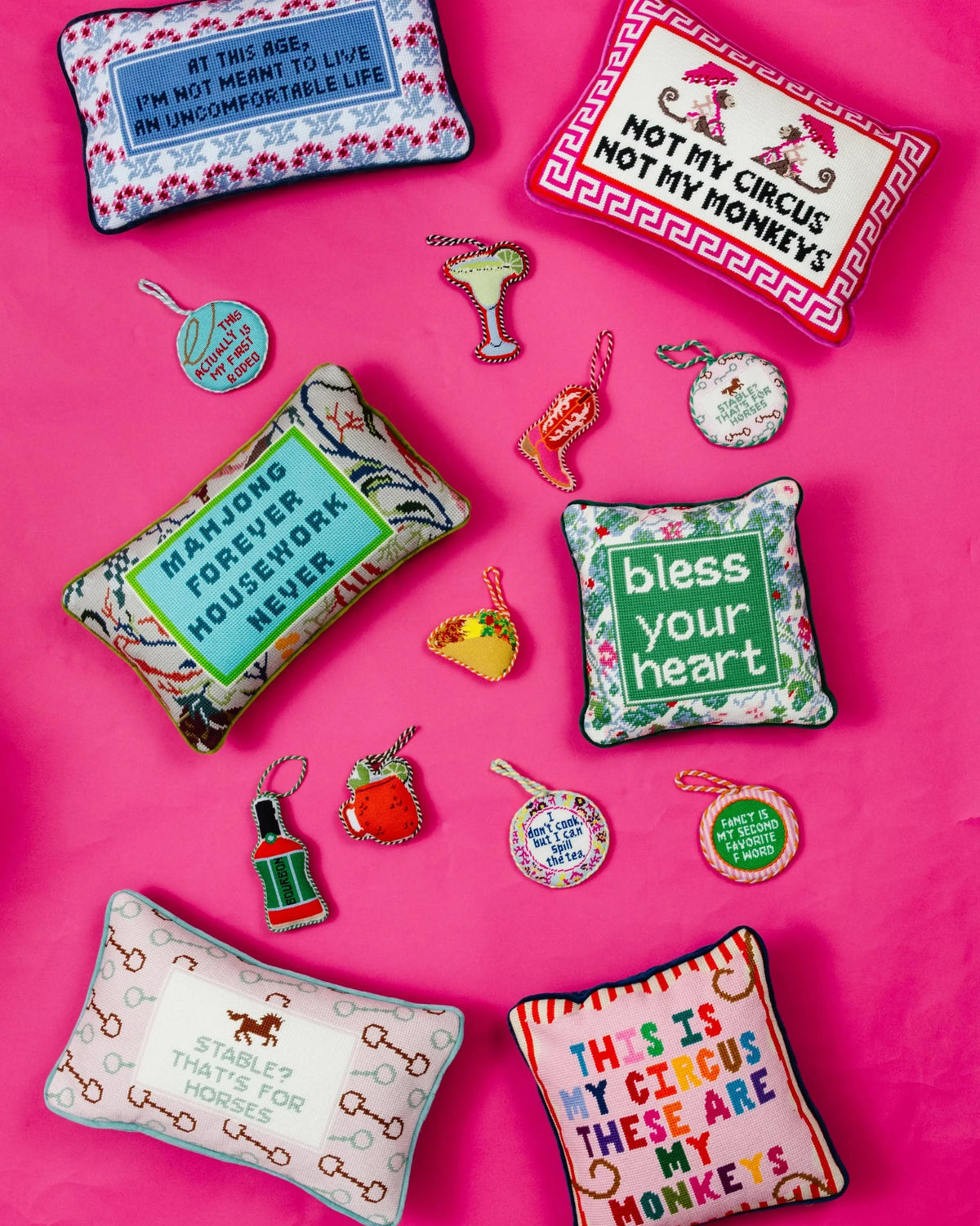 Bless Your Heart Needlepoint Pillow