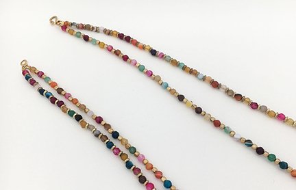 Colorful Agate Double Strand Necklace