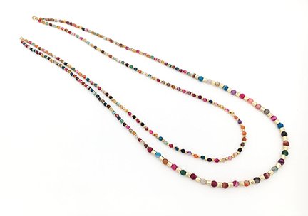 Colorful Agate Double Strand Necklace