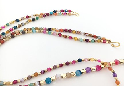 Colorful Agate Double Strand Necklace