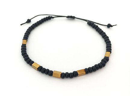 Black & Hematite Bracelet