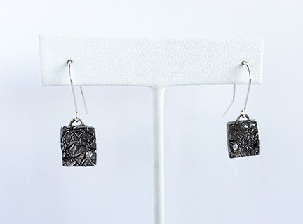 Fine Silver Textured Earrings
