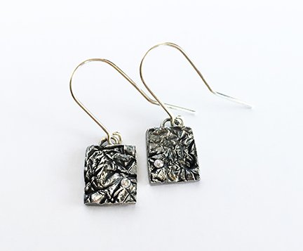 Fine Silver Textured Earrings