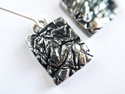 Fine Silver Textured Earrings