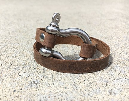 Leather Shackle Wrap Bracelet
