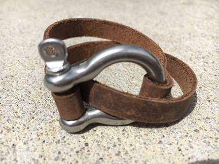 Leather Shackle Wrap Bracelet