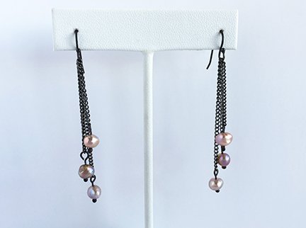 Pearl 3 Strand Earrings