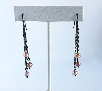 Pearl 3 Strand Earrings