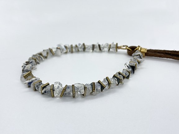 Rainbow Moonstone Gold Adjustable Bracelet