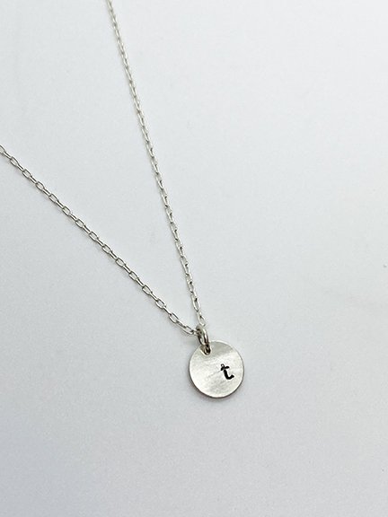 Personalized Silver Initial Disc Necklace