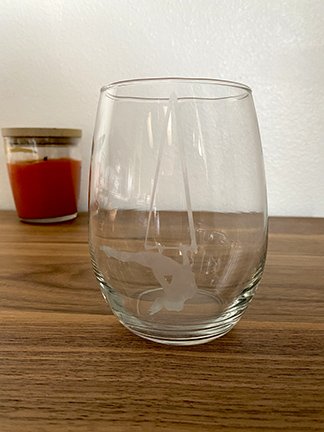 Aerial Trapeze Etched Glass