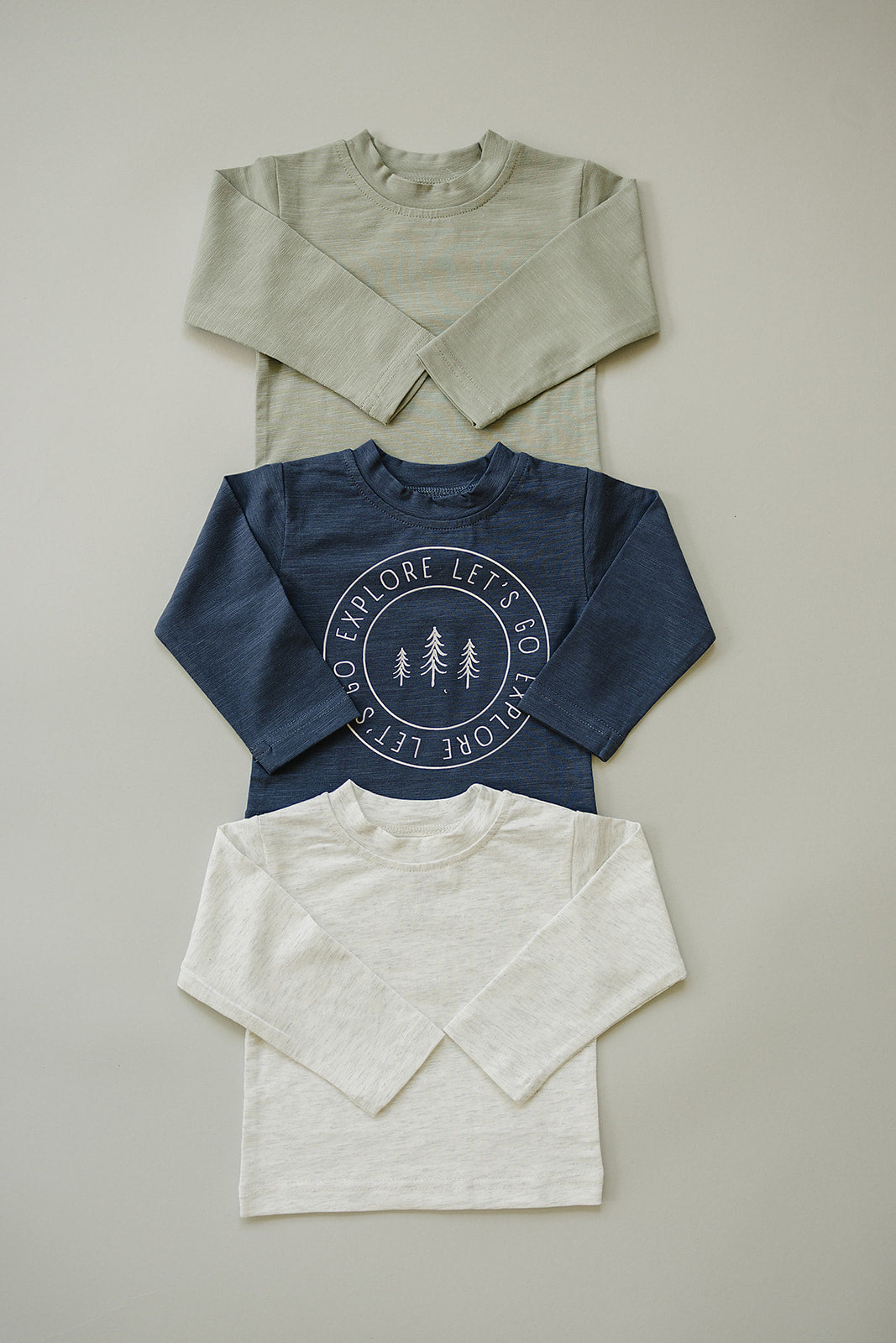 Heather Grey Long Sleeve Cotton Tee