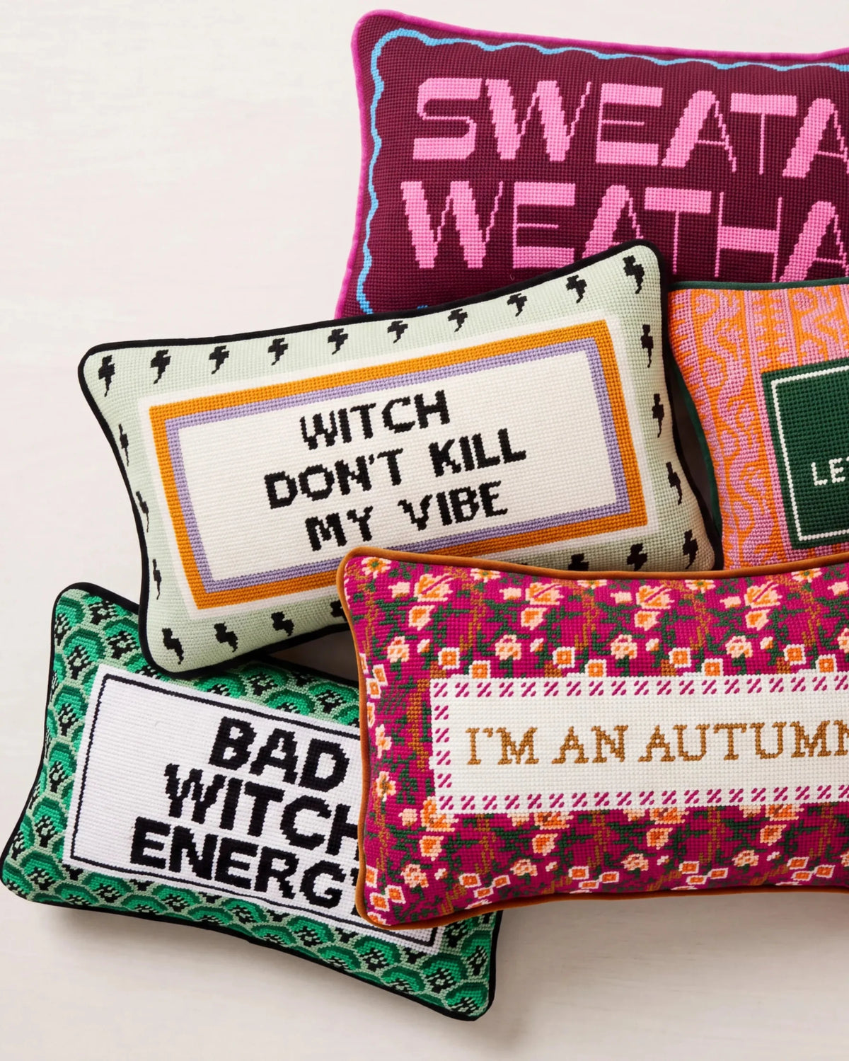 Witch Don't Kill My Vibe Needlepoint Pillow
