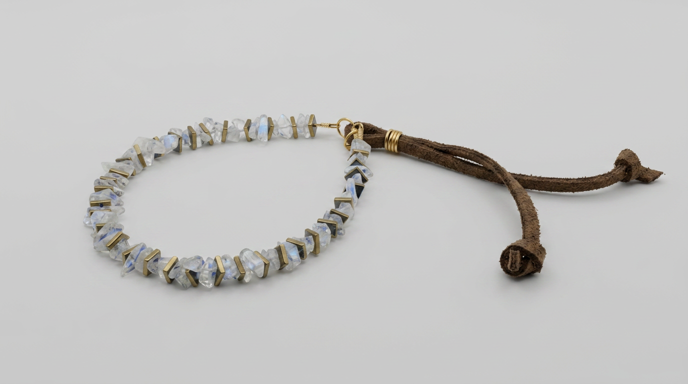 Rainbow Moonstone Adjustable Bracelet — view 1