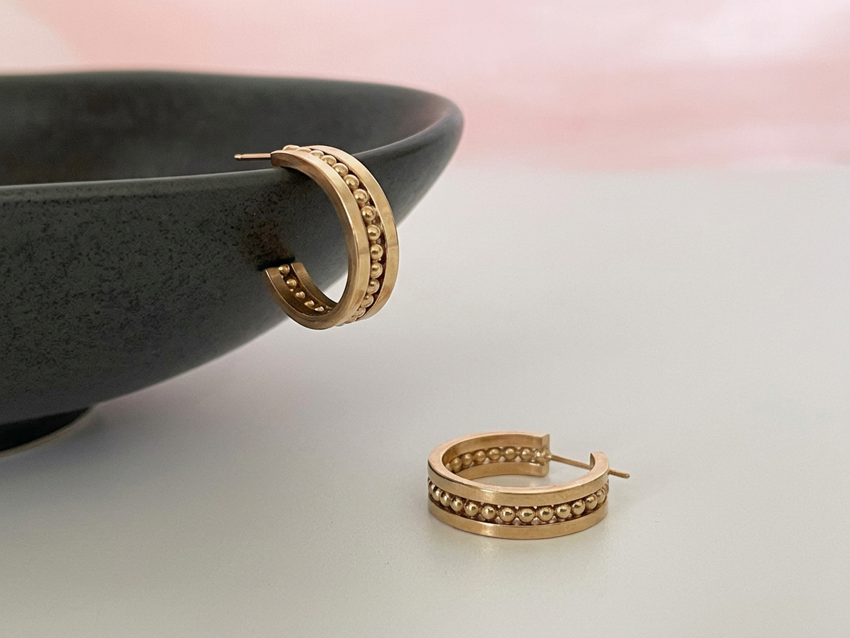 Modern Statement Hoop Earrings — view 2