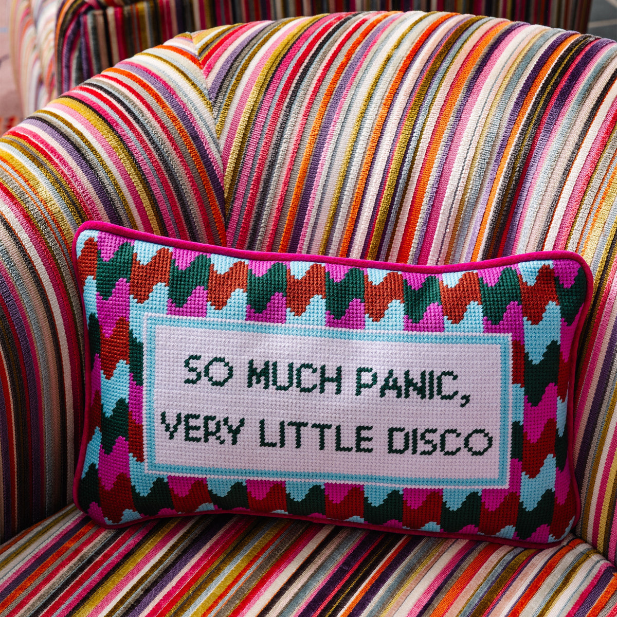 Panic at the Disco Needlepoint Pillow