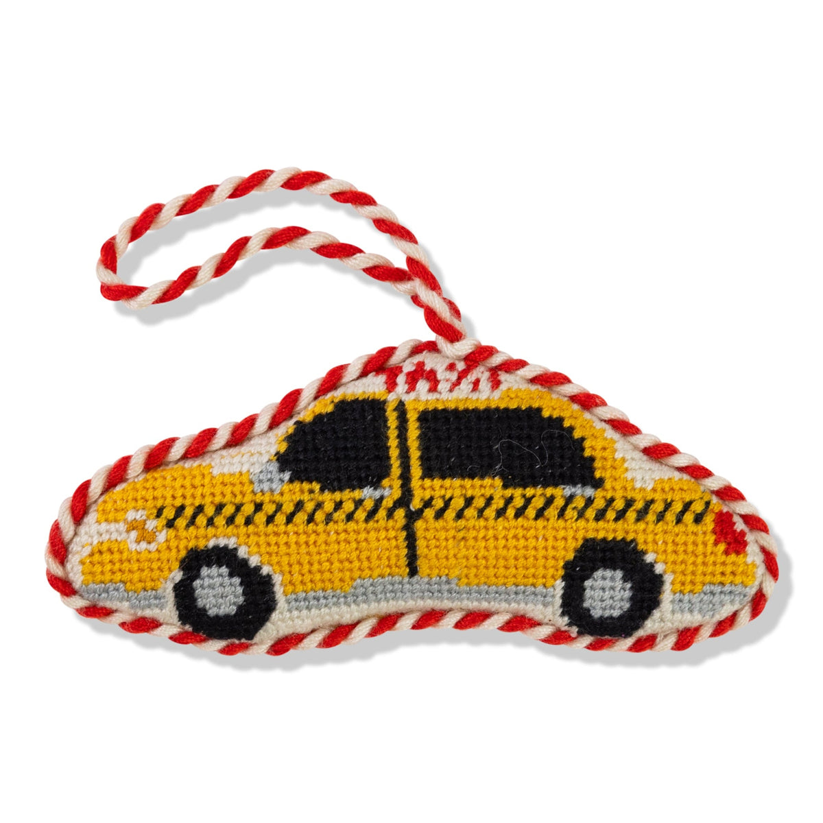 Needlepoint Icon Ornament - Taxi Cab