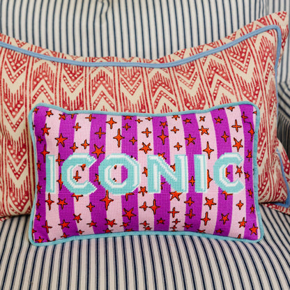 Iconic Needlepoint Pillow