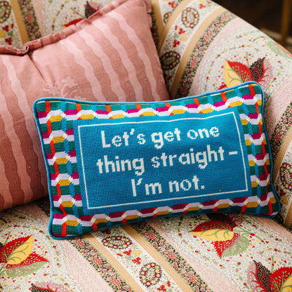 Straight Needlepoint Pillow
