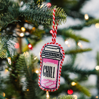 Needlepoint Icon Ornament - Chill Pill
