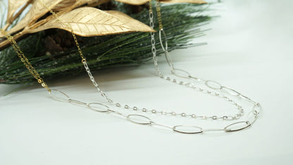 Christmas Gold and silver chain necklaces