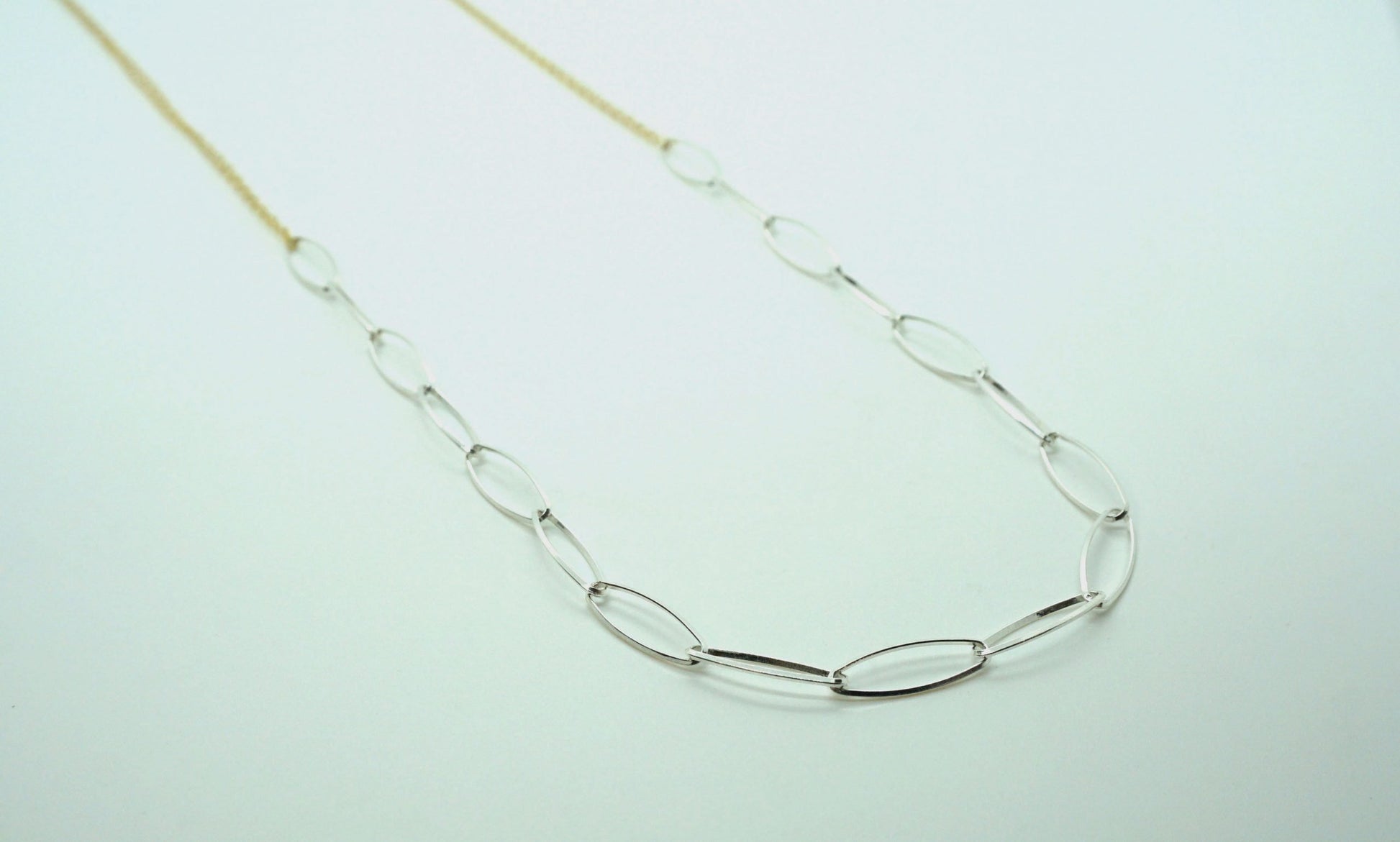 sterling silver and gold fill chain necklace