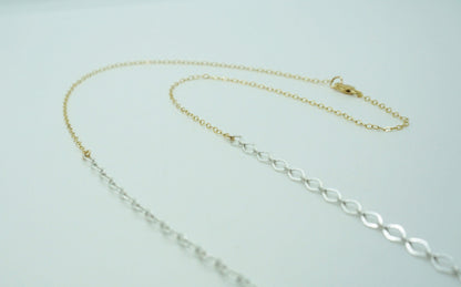 Silver and 14k gold fill chain necklace