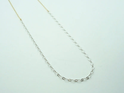 Silver and gold fill chain necklace