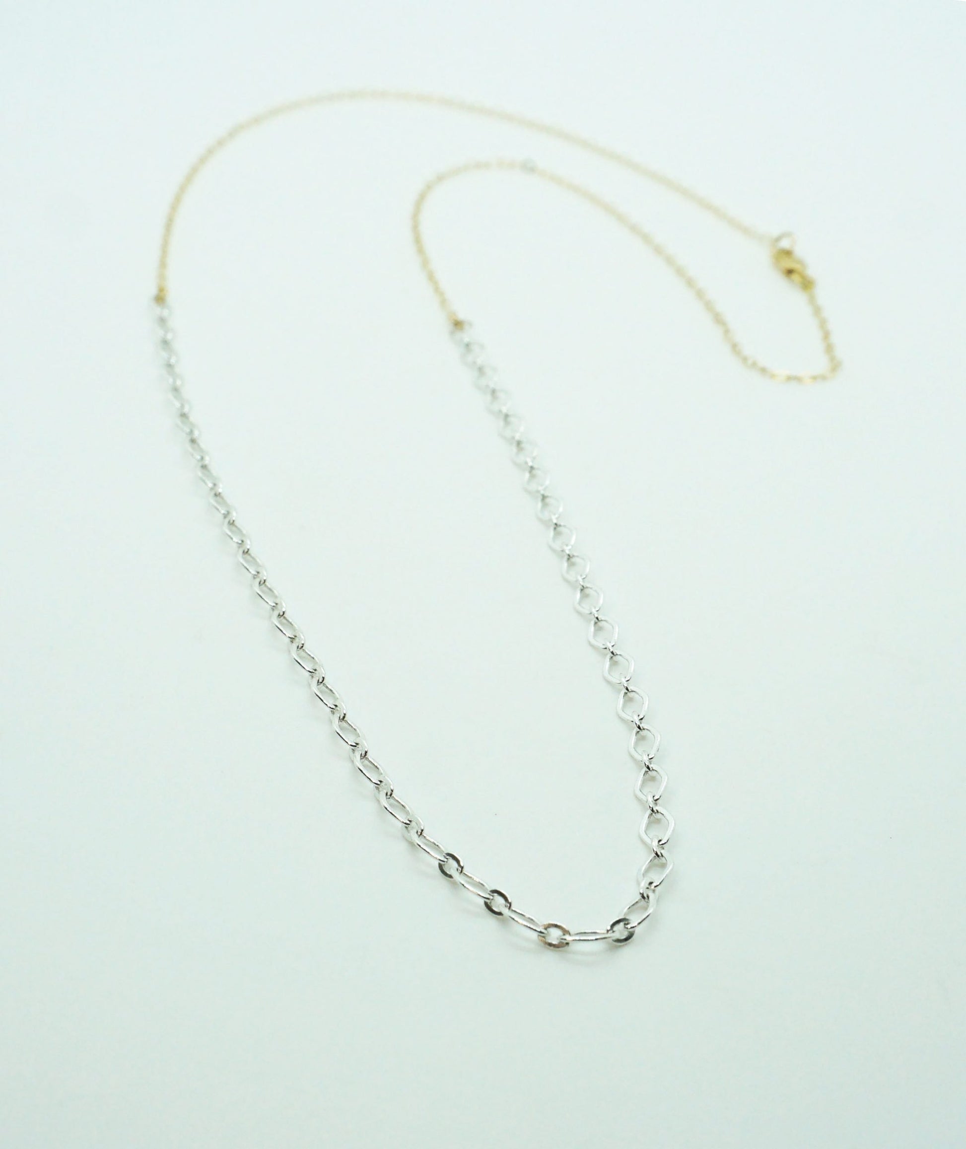 Delicate Silver and gold fill chain necklace