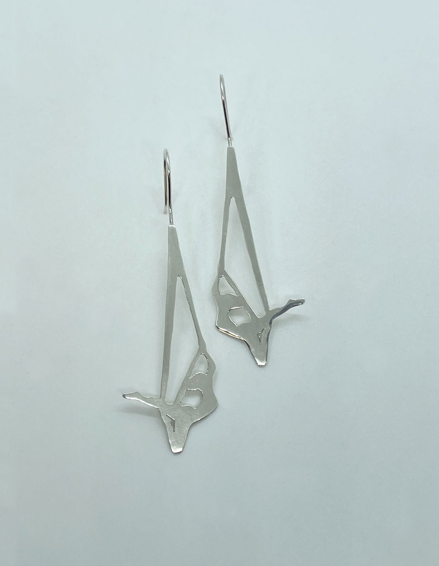 Silver Sling Aerialist Earrings