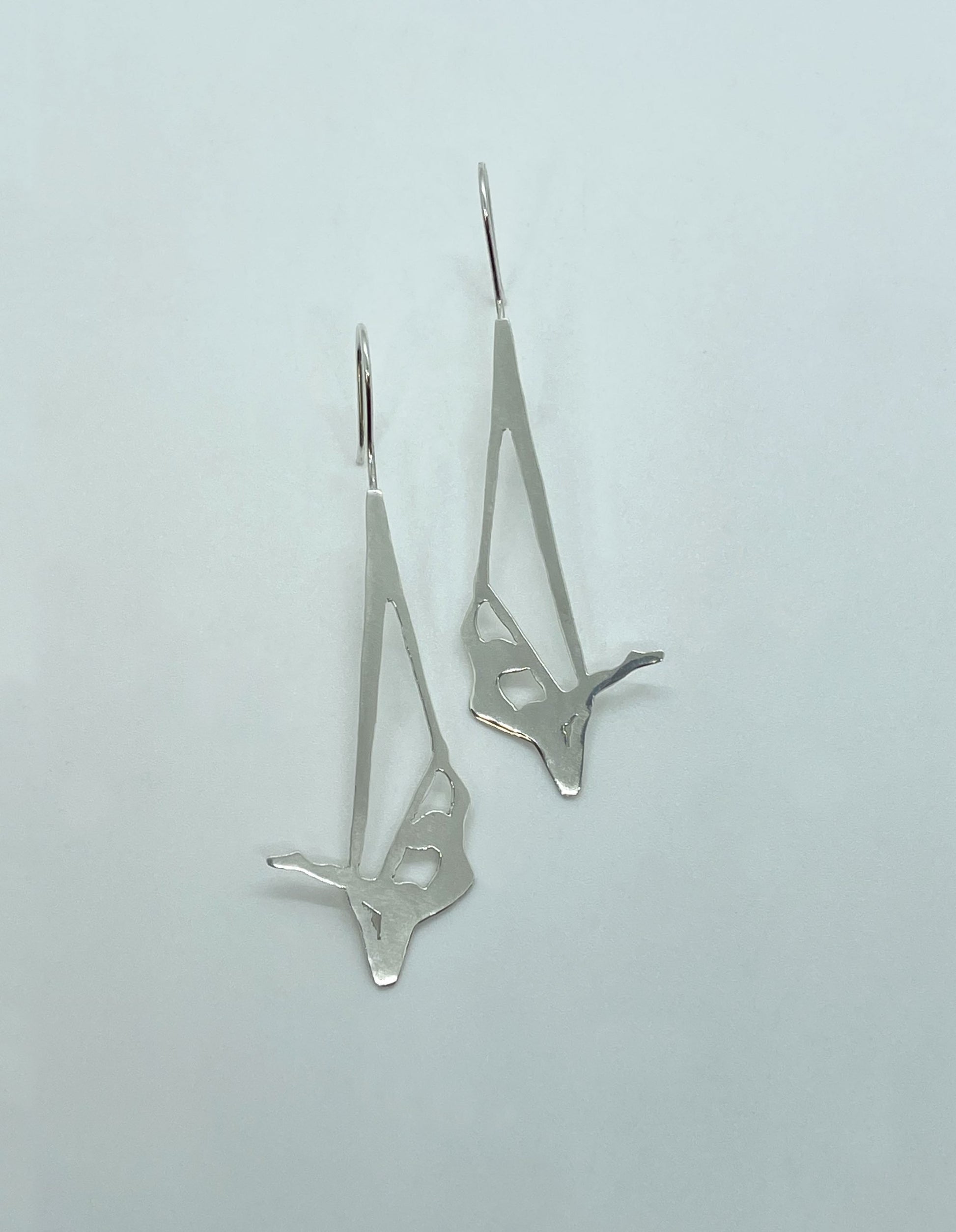 Silver Sling Aerialist Earrings